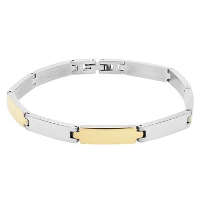 Gliederarmband ADELIA´S "Armband – Gliederarmband aus Edelstahl 21 cm", gold (silber), Armbänder, Damen, 21cm, Edelstahl, Gliederarmband, Ein stilvolles Geschenk für besondere Momente