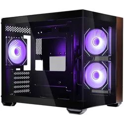 Cooler Master Elite 481 Wood Mini Tower Schwarz