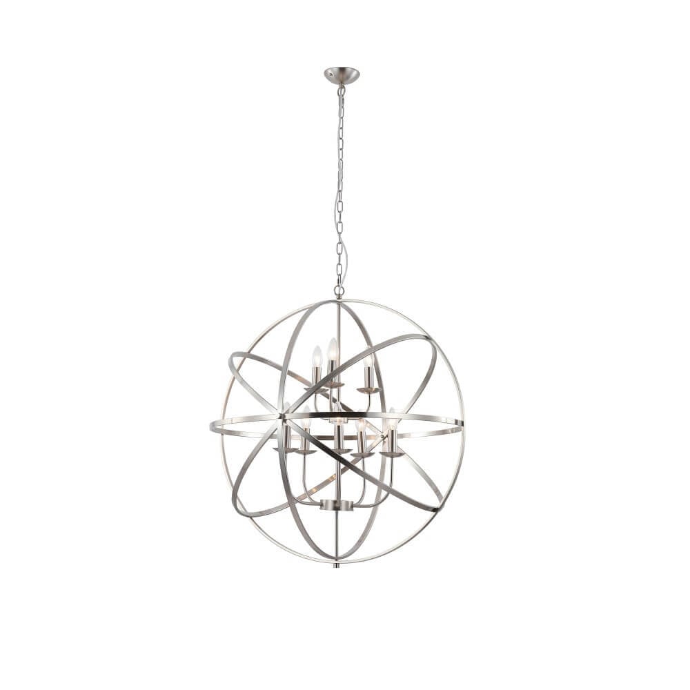 Searchlight Antieke Orbit Hanglamp met 8 lichtpunten in zilver