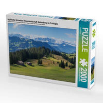 CALVENDO Puzzle Idyllische Schweizer Alpenlandschaft Stelserberg im Prättigau 2000 Teile Puzzle quer | 2000 Teile Lege-Größe 90 × 67 cm Foto-Puzzle