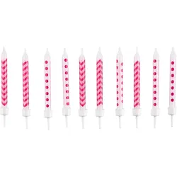 Amscan Kuchenkerzen mit Halterung - Prinzessin (10er Pack)