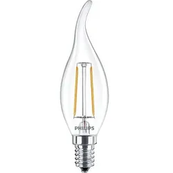 Philips CorePro - Glühbirne mit LED-Filament - Form: BA35 - klar Finish - E14 - 2 W - Warmweiß - 2700 K