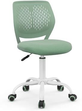 Costway Ergonomic Children Study Chair with Adjustable Height-Green