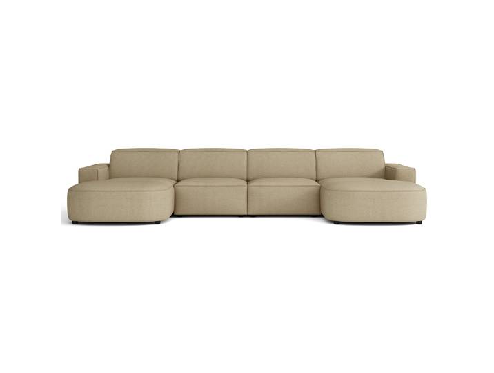 Modulares Ecksofa Sallmo U-förmig universal, dunkelbeige,