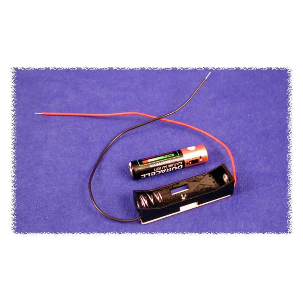 Hammond BH1AAAW Batteriehalter 1 x AAA Kunststoff Schwarz 1 St. (BH1AAAW)