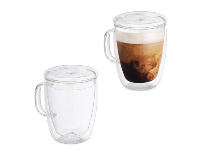 Relaxdays Dubbelwandige drinkglazen set van 2