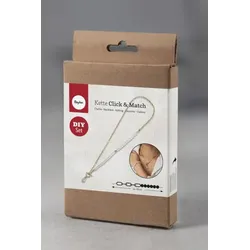 Rayher Bastelset Kette Click&Match2in1: Kette+Armband mit Glasperlen gold
