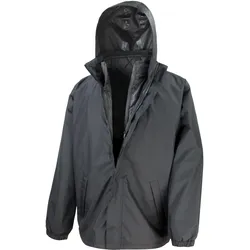 Result Clothing, Herren, Velojacke, 3-in-1 Jacket With Quilted Bodywarmer, Schwarz