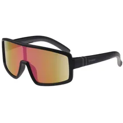 R2 Invader Kinder-Sonnenbrille Schwarz/Braun/Schwarzrot Chrom