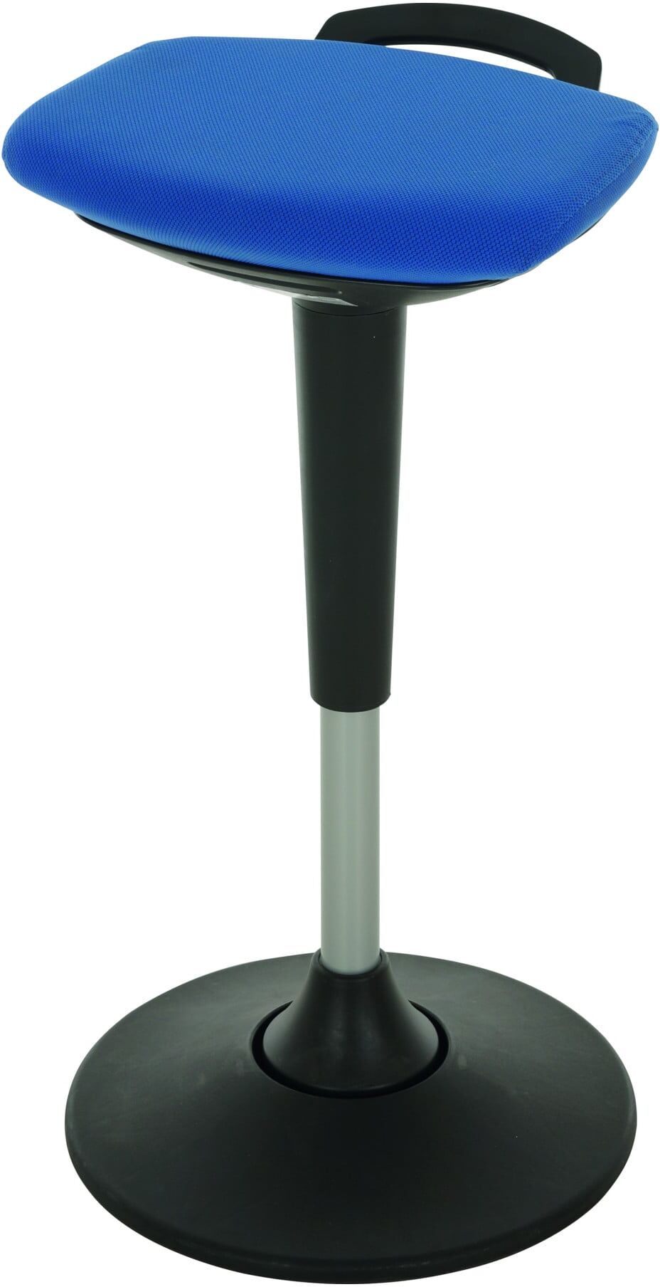 STIER Multibewegliche Stehhilfe mit Tellerfuß Sitzhöhe 600-840mm Blau (904906)