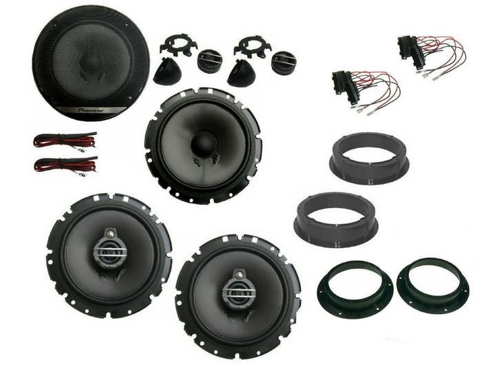 DSX Pioneer Lautsprecher Set für VW Tiguan 5N AD1 Bj 07-15 Tür vorne hinte Auto-Lautsprecher (85 W)