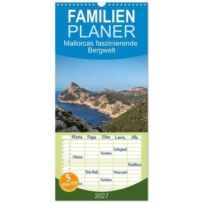 Familienplaner 2027 - Mallorcas faszinierende Bergwelt mit 5 Spalten (Wandkalender, 21 x 45 cm) CALVENDO