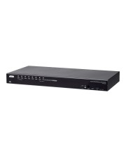 ATEN KVM Switch 8-Port DisplayPort 4K USB 3.0 Audio Der kann effektiv auf bis zu 8 Computer über eine einzige USB-Tastatur USB-Maus und Monitor-Konsole zugreifen diese steuern. Mit seiner Konsole mit zwei Schnittstellen können Benutzer zwischen DisplayPor (CS19208)