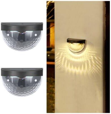 Evergreen Home Goods Outdoor Solar Light, Solar Wall Lamp Waterproof For Yard, Garage, Porch, Driveway, Railing warm Light