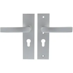 Starx, Türgriff + Türgarnitur, Veiligheidsbeslag Deurbeslag Kruk/Kruk Kortschild Aluminium PC55 mm (Türgarnitur)