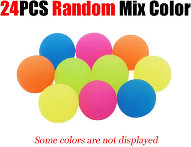 Inspire Curations Assorted Pet Bouncing Balls Set Interactive Chase Toys For Cats & Dogs 24pcs Random Color