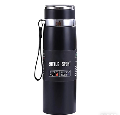 ModernMart ArcticGrip Insulated Water Bottle Stainless Steel Vacuum Flask With Handle black