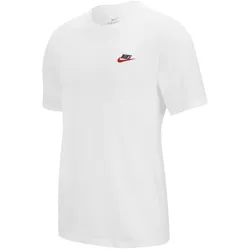 NIKE Sportswear Freizeit T-Shirt Herren 100 - white/black/university red XS