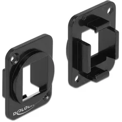 DELOCK Keystone Halterung 1 Port D-Type (XLR) sw Metall
