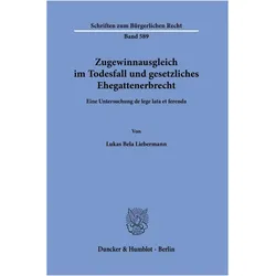 Liebermann:Zugewinnausgleich im Todesfa, Fachbücher von Lukas Bela Liebermann