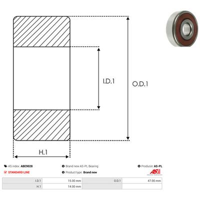 AS-PL Lager abe9028 für MITSUBISHI Suzuki