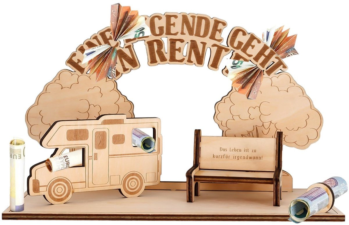 Houten decoratie voor senioren - Man en vrouw - Tafeldecoratie