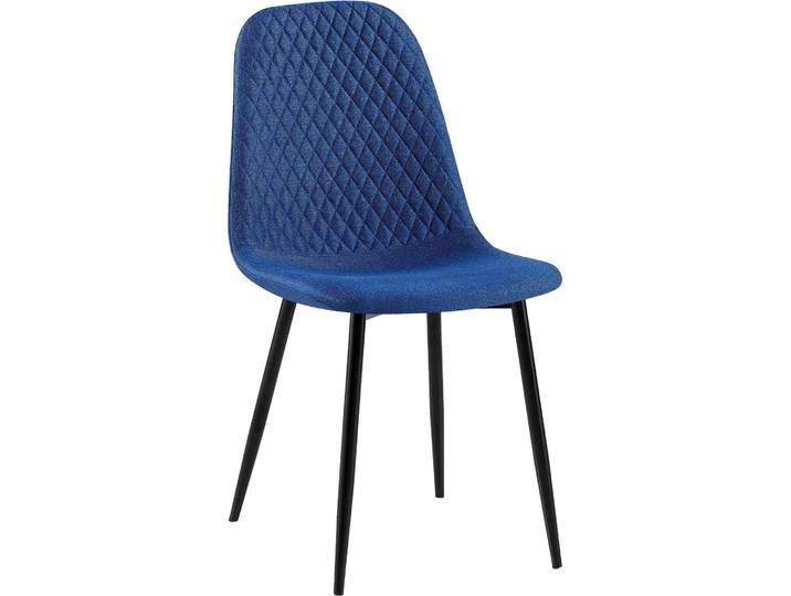 CLP Stuhl Giverny mit Ziernähten - Farbe: blau, Material: Stoff