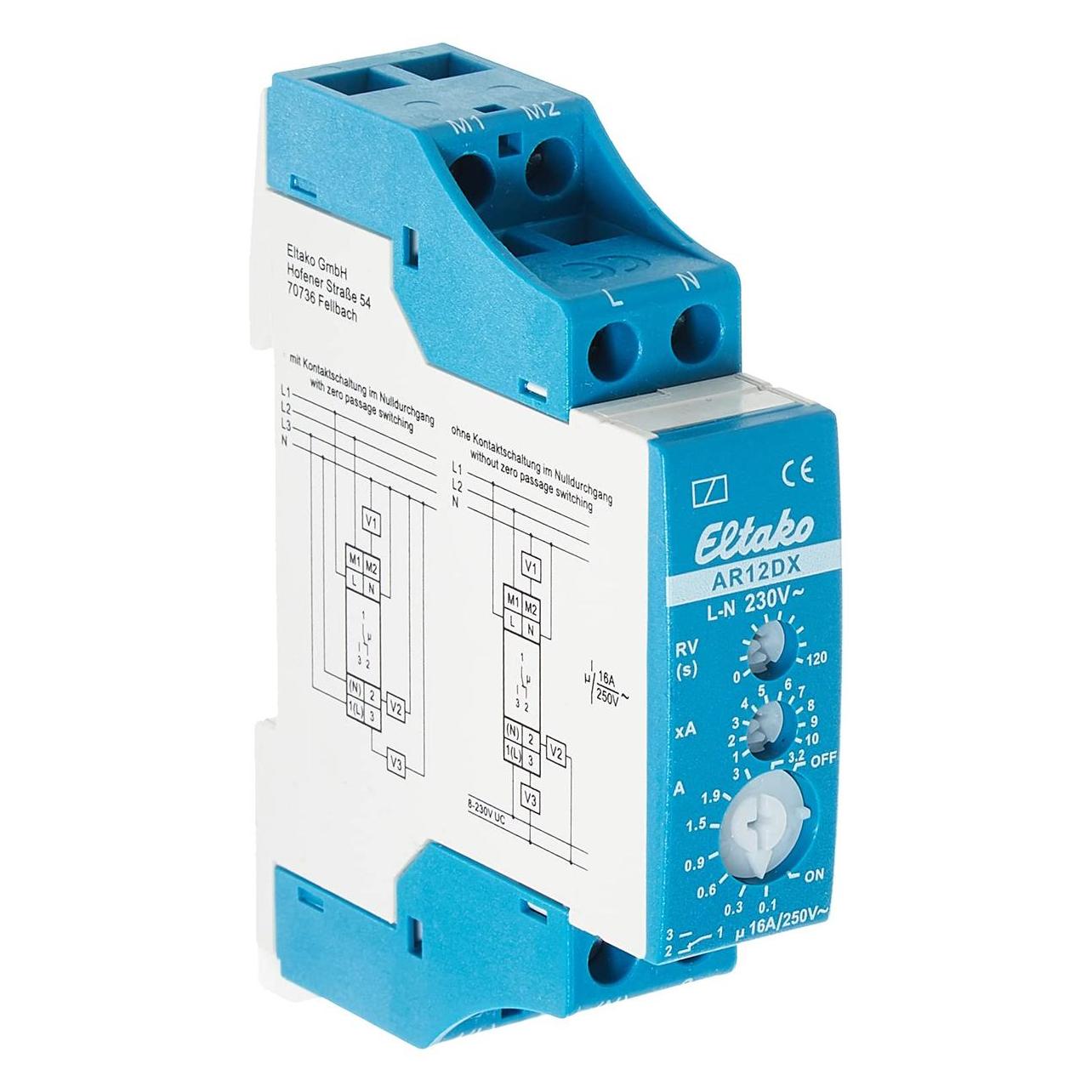 Eltako Zeitrelais Stromrelais. 1 Wechsler potenzialfrei 16A/250V AC (22001130)