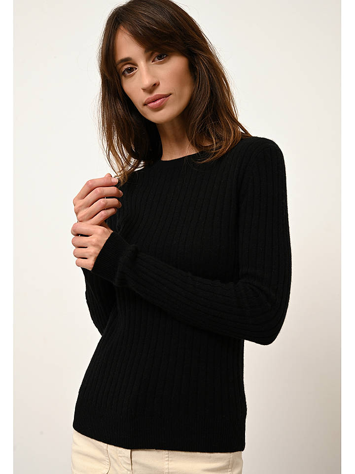 Just Cashmere Kaschmir-Pullover "Avana" in Schwarz - M