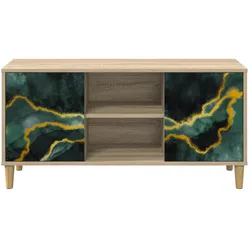vidaXL, TV Möbel, Damisberg (Türkis marmorierte Optik) (33 x 102 x 50 cm)
