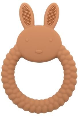 Tiny Tots Teens Trends BPA Free Cartoon Rabbit, Baby Teether Silicone Toy, Health Molar Chewing, Nursing Teething Gifts Baby 006 Orange