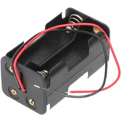 goobay 4x Batteriehalter - lose Kabelenden – Batterie Halterung Elektronik (Kunststoff)