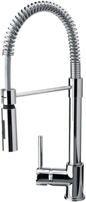 Famanu Küchenarmatur Edelstahl mit 360° Drehung und 184 mm Auslauf - Chrom
