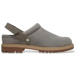 Timberland für Damen. TB0A2PSBEJR1 Graue Premium-Lederclogs (42 W), Wohnung, Keine, Lässig