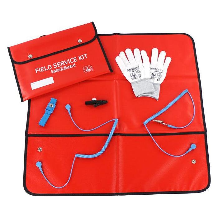 Top Swede ESD Service Kit, Handschuhe, isolierte Krokoklemm, rot (One Size) (SG-SKIT-RO-HS-KR)
