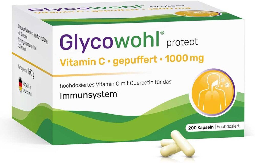 Glycowohl Vitamin C 1000 mg + Quercetin Kapseln vegan 200stk