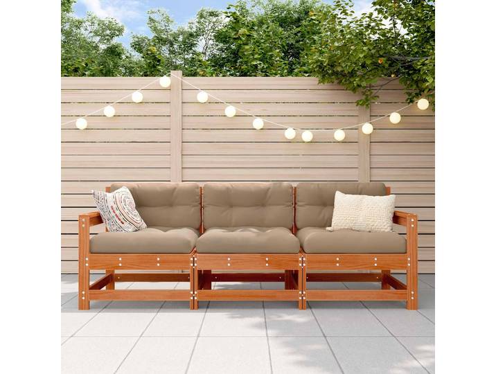 vidaXL Sectional Sofa Einheiten 3 Stück Wachsbraun