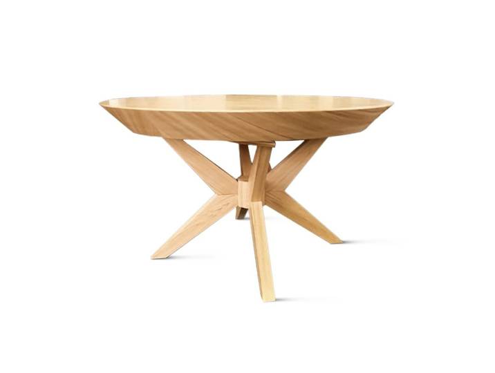 Ausziehbarer Esstisch OVALIS Eiche Für Wohnzimmer und Esszimmer 130-230 x 130 x 76 cm, Rund