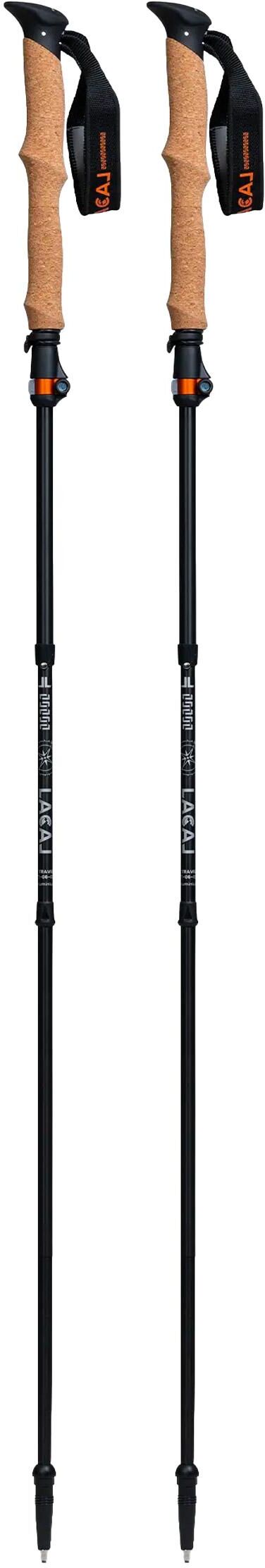 Lacal  - Travel Stick Compact 105-125 cm Black Wood - Bâtons de randonnée