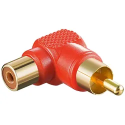 Cinch 90° Winkeladapter - Farbe: rot