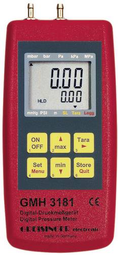 Greisinger GMH 3181-01 Druck-Messgerät Luftdruck, Nicht aggressive Gase, Korrosive Gase -0.001 - 0.025 bar