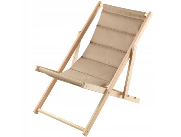 KADAX Transat en Bois Jardin Plage Coussin Pliable Confortable