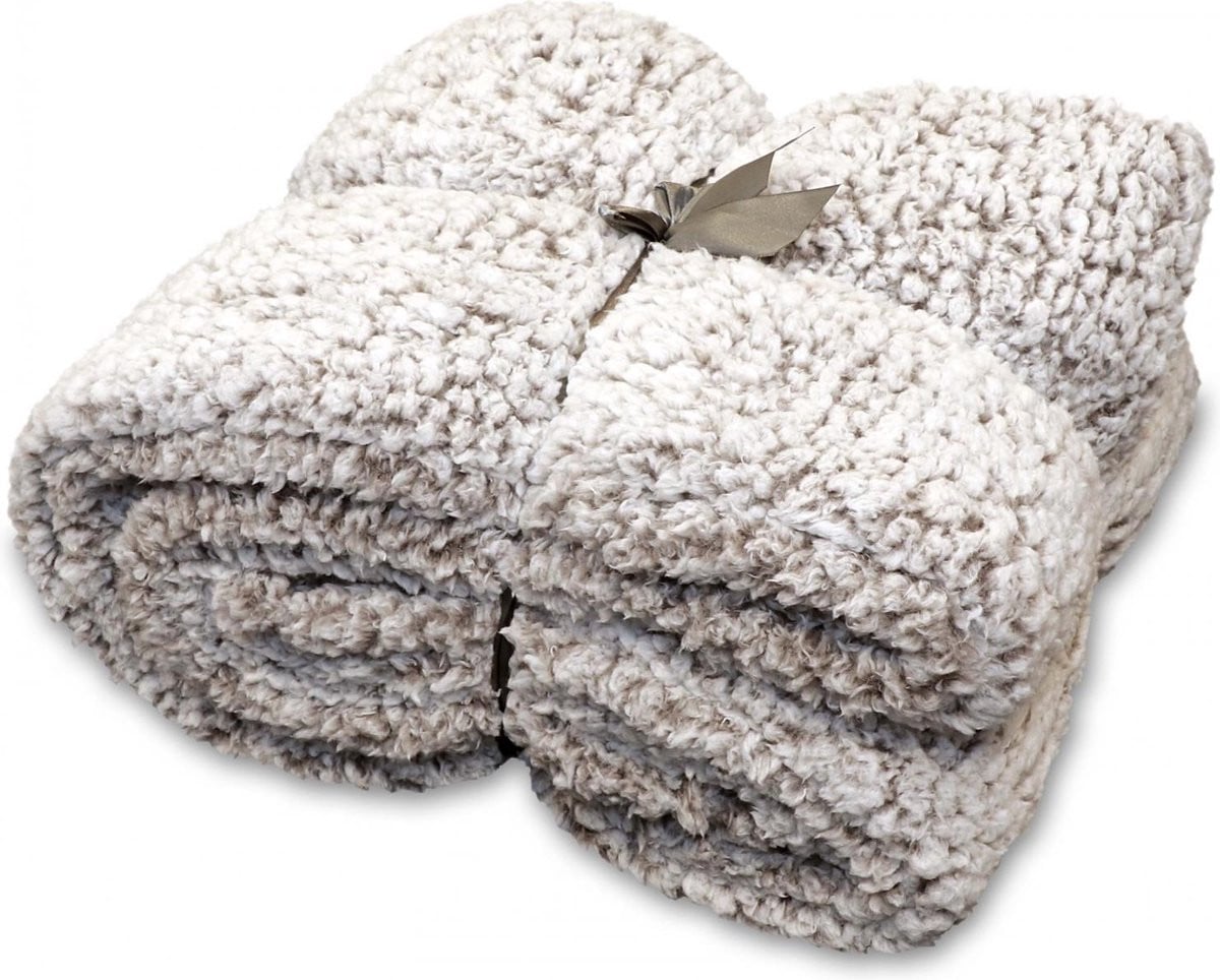 Plaid Knut Unique Living Taupe 150x200 cm