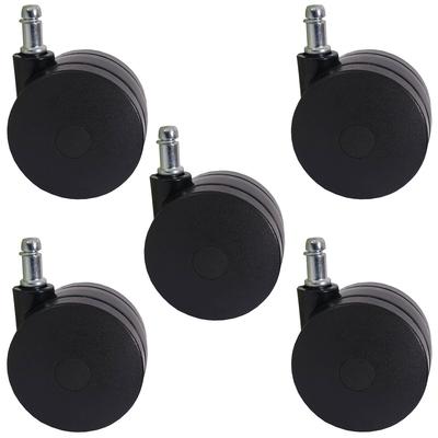 Mendler 5er-Set Universalrollen T533, Bürostuhl-Rollen Stuhlrollen, 150kg belastbar, Schwerlast Ø 11mm
