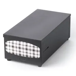 1x DUNI Serviettenspender, Metall for 33 x 33 cm Schwarz
