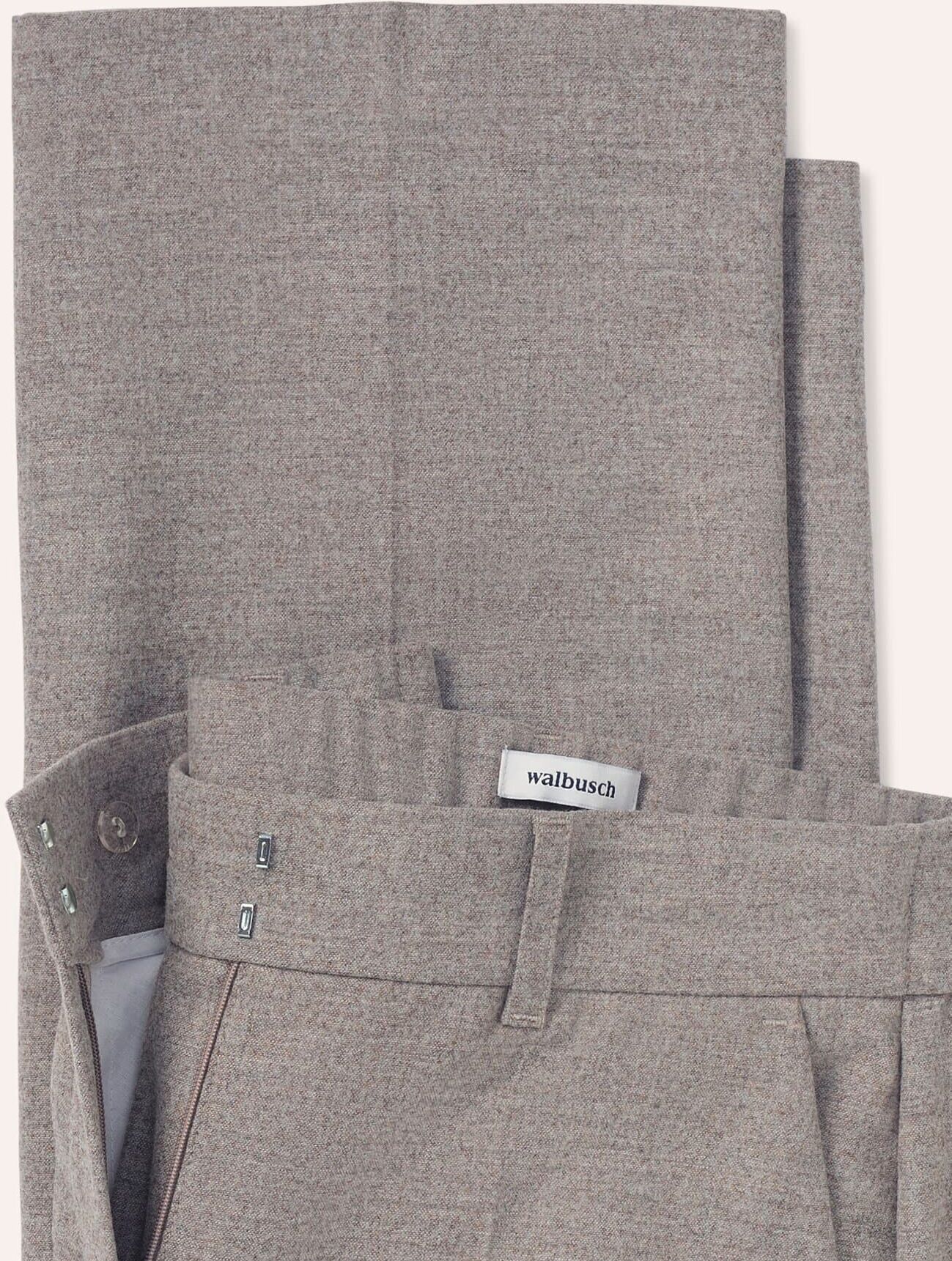 Walbusch Marlene Hose aus Premium Flanell, Regular Fit#normale Größen#Kurzgrößen, Farbe Beige, 24, leicht angeraut modern weiter Schnitt Damen