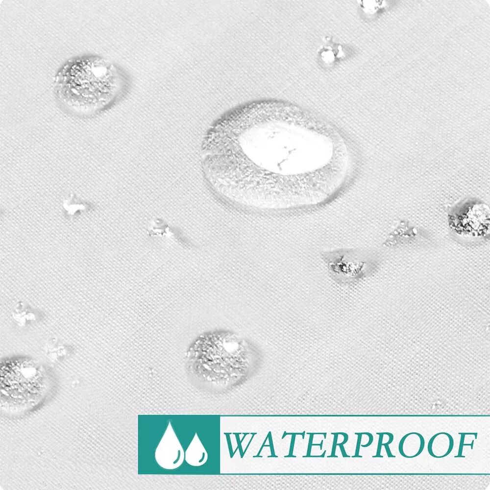 INF 2er-Set weiße, transparente Outdoor-Vorhänge mit Schlaufen – Lichtfilterung & Sichtschutz L
