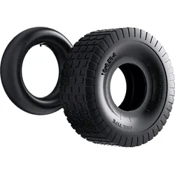 Wiltec, Zubehör Gartenmaschinen, Reifen für den Aufsitzmäher 18x8.50-8 4pr mit Schlauch Winkelventil Komplettrad (Rasenmäher, Rasentraktor)