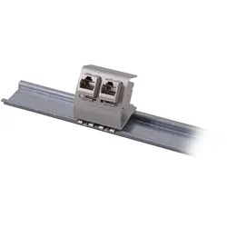 EFB ET-25184.1V2 Keystone Modulhalter für Hutschiene, Edelstahl, für 2x Keystone ET251841V2