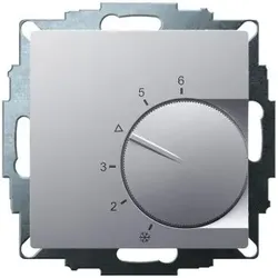 Eberle 191810354702 UP-Raumregler, Aluminium 55x55, 5-30C, AC 230V, 1Öffner, 10 A UTE 1003-Alu-55